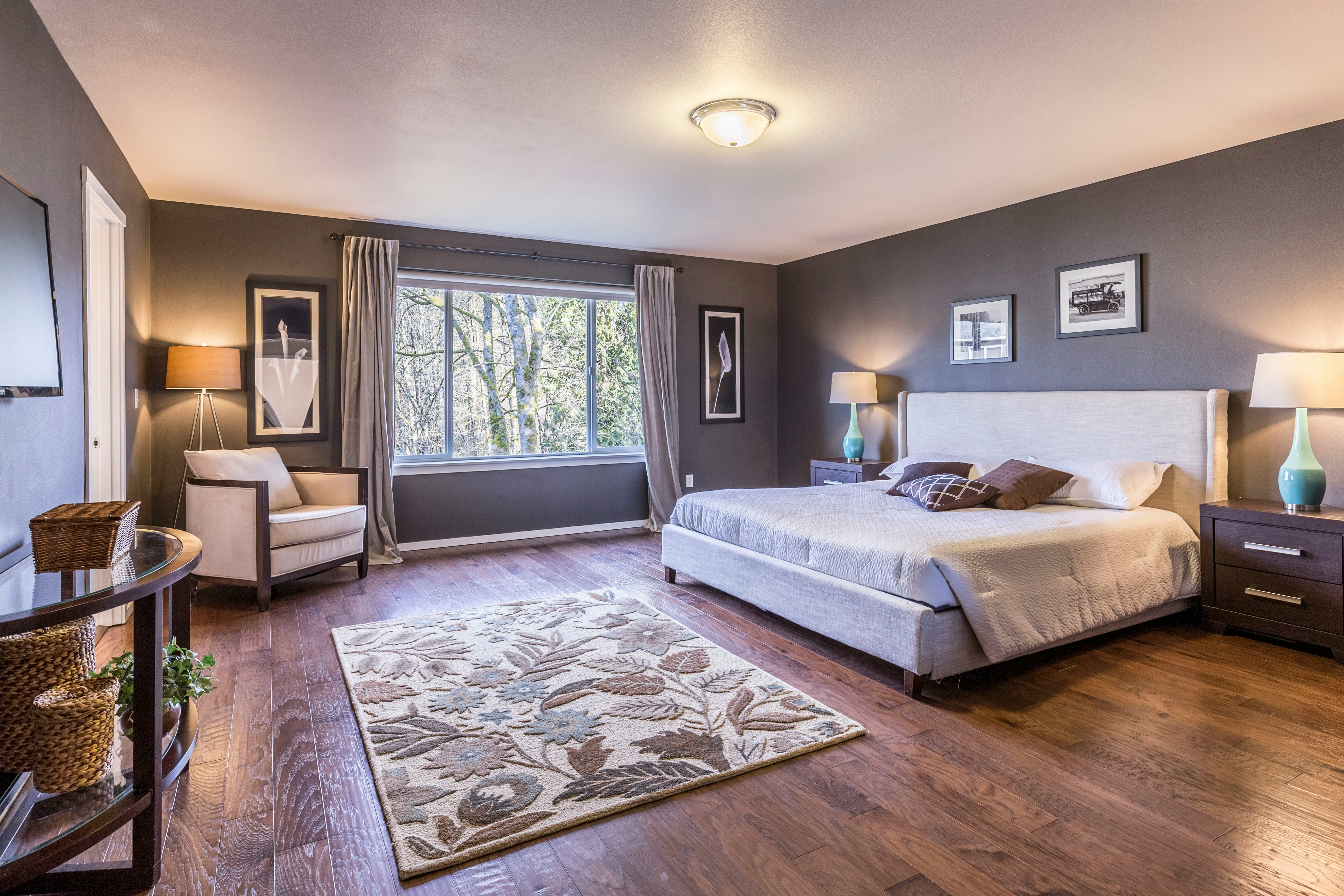 Detailed bedroom cleaning in a home.